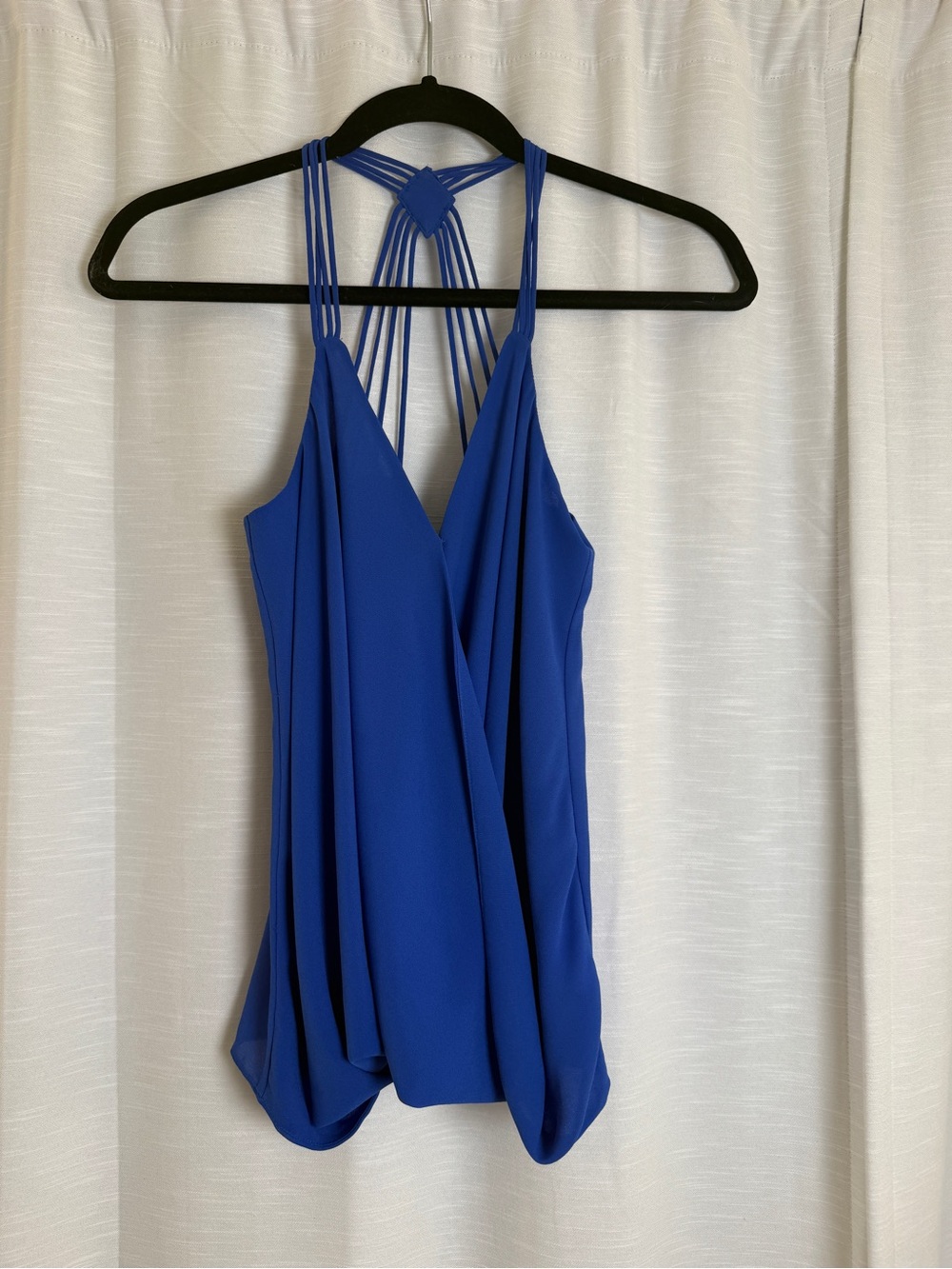 Naked Zebra Royal Blue Strappy Racerback Tank Top | Size S - Picture 4 of 12